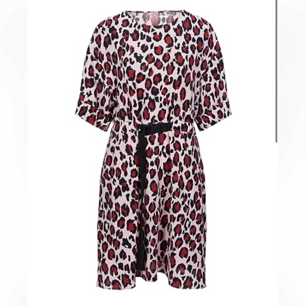 KENZO Pink Leopard Print Dress